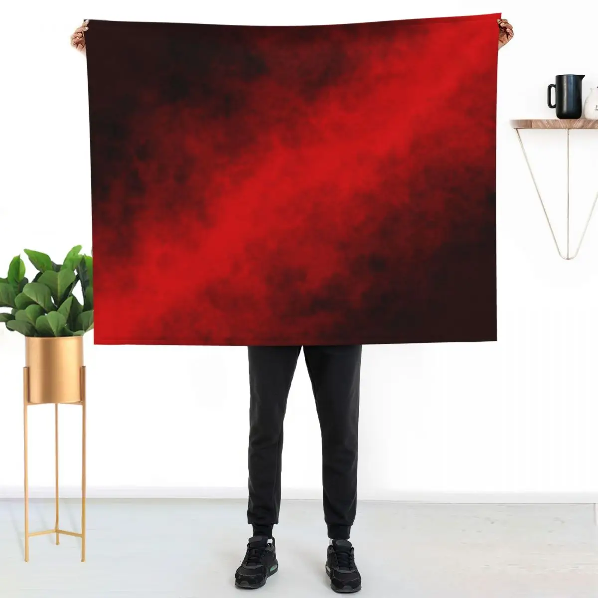 Red Smoke Throw Blanket for winter Flannel Thermal blankets ands Decorative Beds Blankets For Sofas Blankets