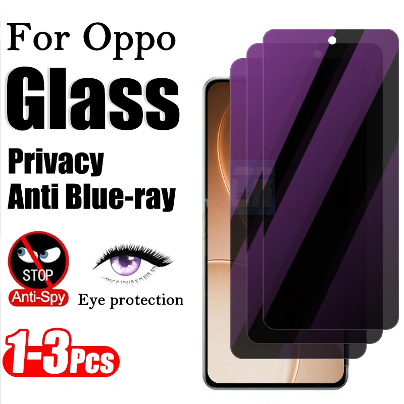 

1-3pcs Premium Anti Blue Light Privacy Glass for OPPO Reno 15 Pro Max Screen Protector for OPPO Reno 14 Pro 13 12 FS 11 F Film
