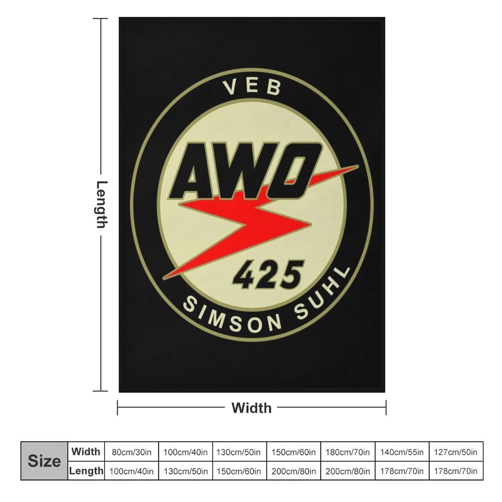 AWO Simson logo Throw Blanket Sofa Throw Personalized Gift Beach Blankets