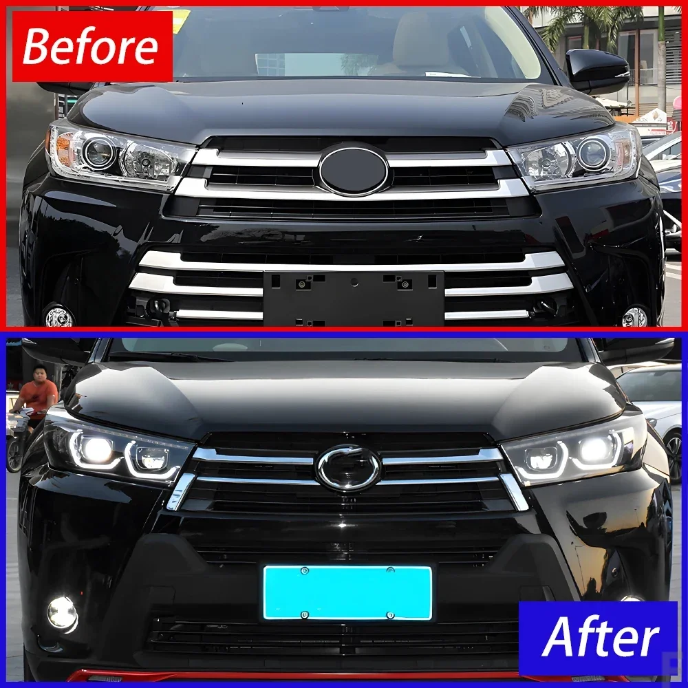 

Car Front Lamp Assembly for Toyota Highlander 2018-2021 Upgrade BMW angel eye Style headlights High Quality Tool Accessories