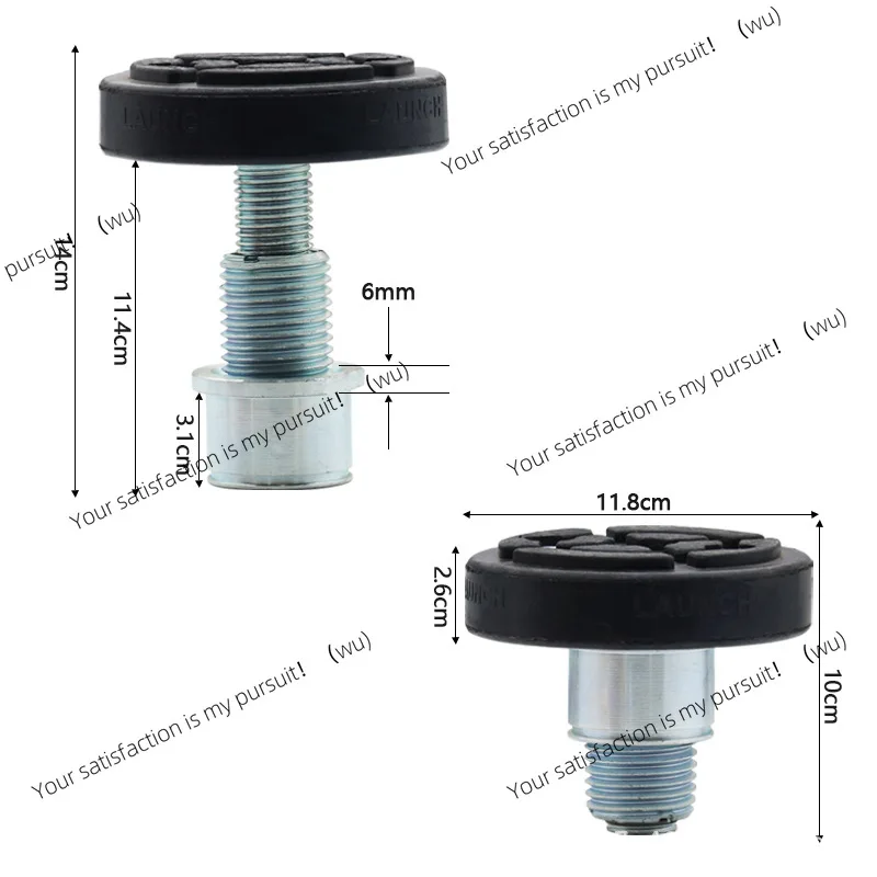 Lift tray car lift rubber pad outriggers auto repair Yuanzheng lift accessories spiral heightening round tray