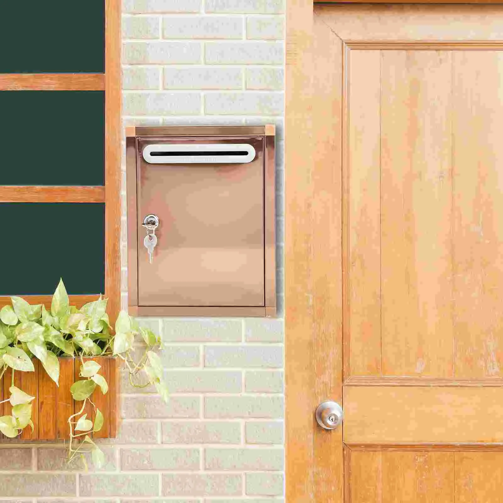 Ballot Box Stainless Steel Mailbox Office Letter Storage Container Suggestion Case