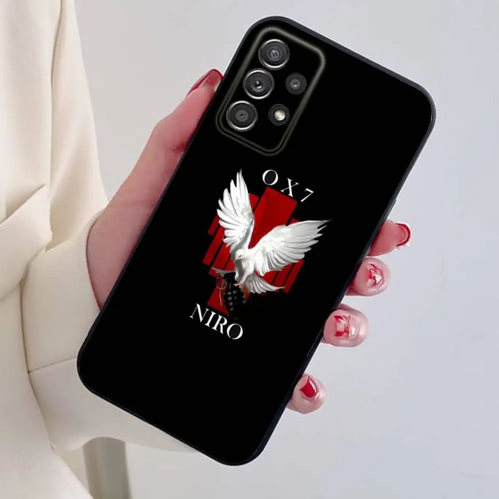 Casing HP HOT N-NIRO OX7 Untuk Samsung S25,24,21,22,23,30,Ultra,20,Plus Hitam bahan silikon lembut