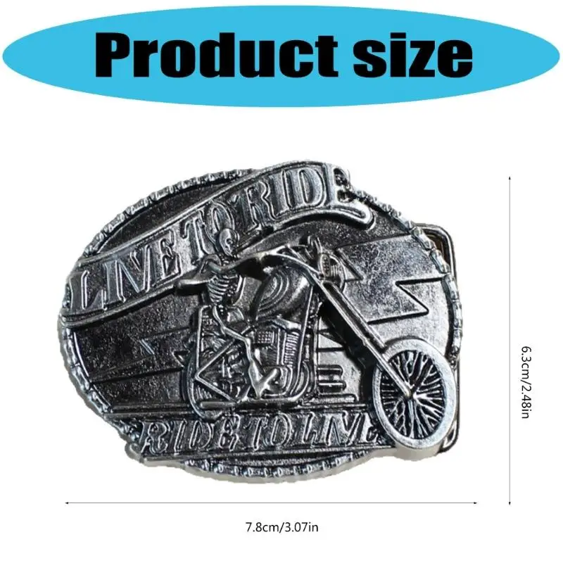 652F Hardware in metallo pesante con fibbia per scheletro gotico