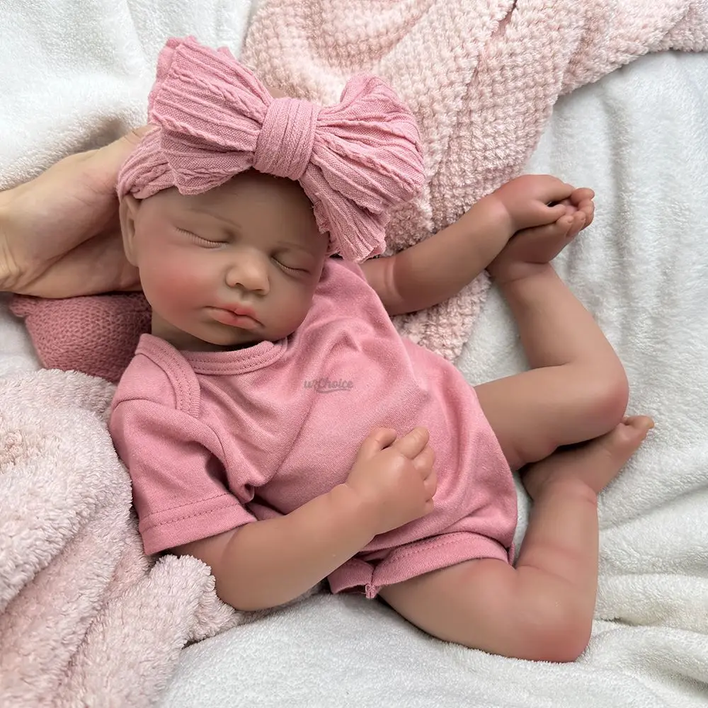 

20-дюймовая полностью силиконовая кукла Loulou Reborn Girl ручной работы с видимыми венами, окрашенная кукла, легко чистится, утяжеленная детская игрушка для коллекционеров