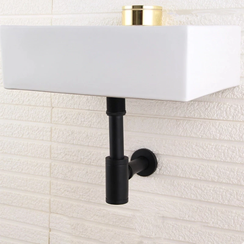 Brushed Gold Drains Set Brass Round Siphon P-TRAP Deodorization Bathroom Vanity Basin Pipe Waste With Pop Up Drainer Gun Grey