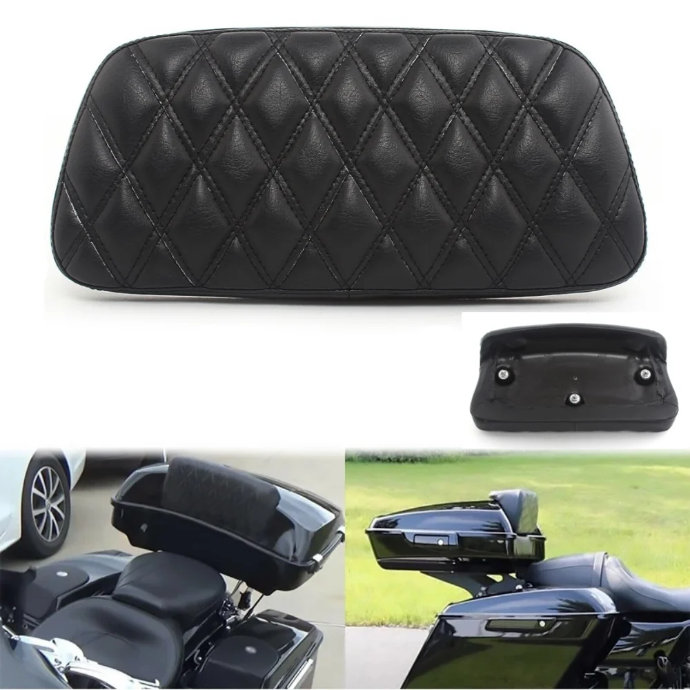 For Harley Touring Road King Street Electra Glide 2014-22 Rear Razor Chopped Tour Pack Backrest Cushion Pad Motorcycle Accessory