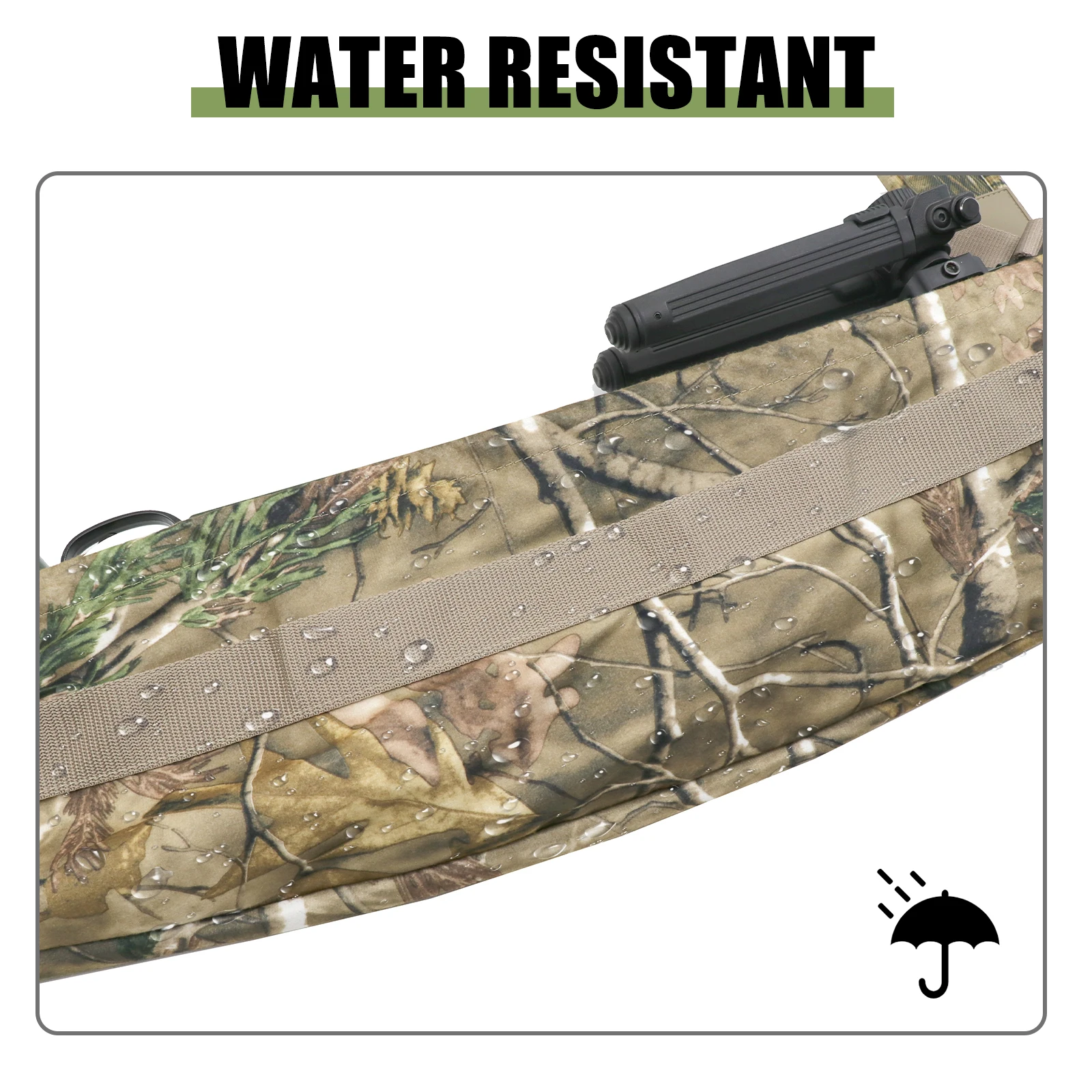 Capa macia para rifle, elástica, camuflada, resistente à água, capa macia para scoped, leve, espingarda, rifle, meia manga