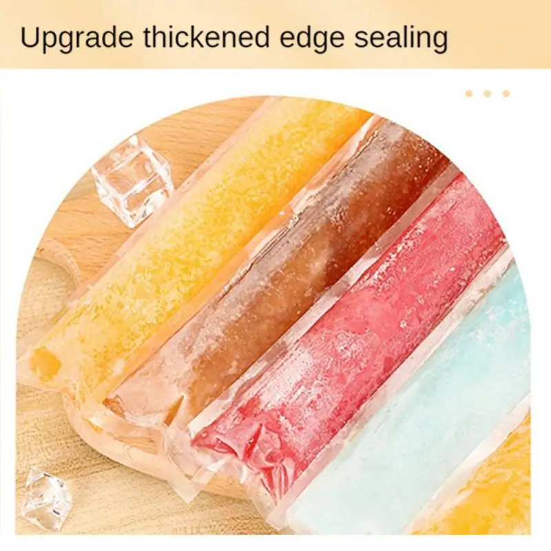 Disposable Transparent Ice Cream Bags Popsicle Bags Ice Cream Juice Yogurt Chocolate Ice Bags Cool Summer Kitchen Accessories