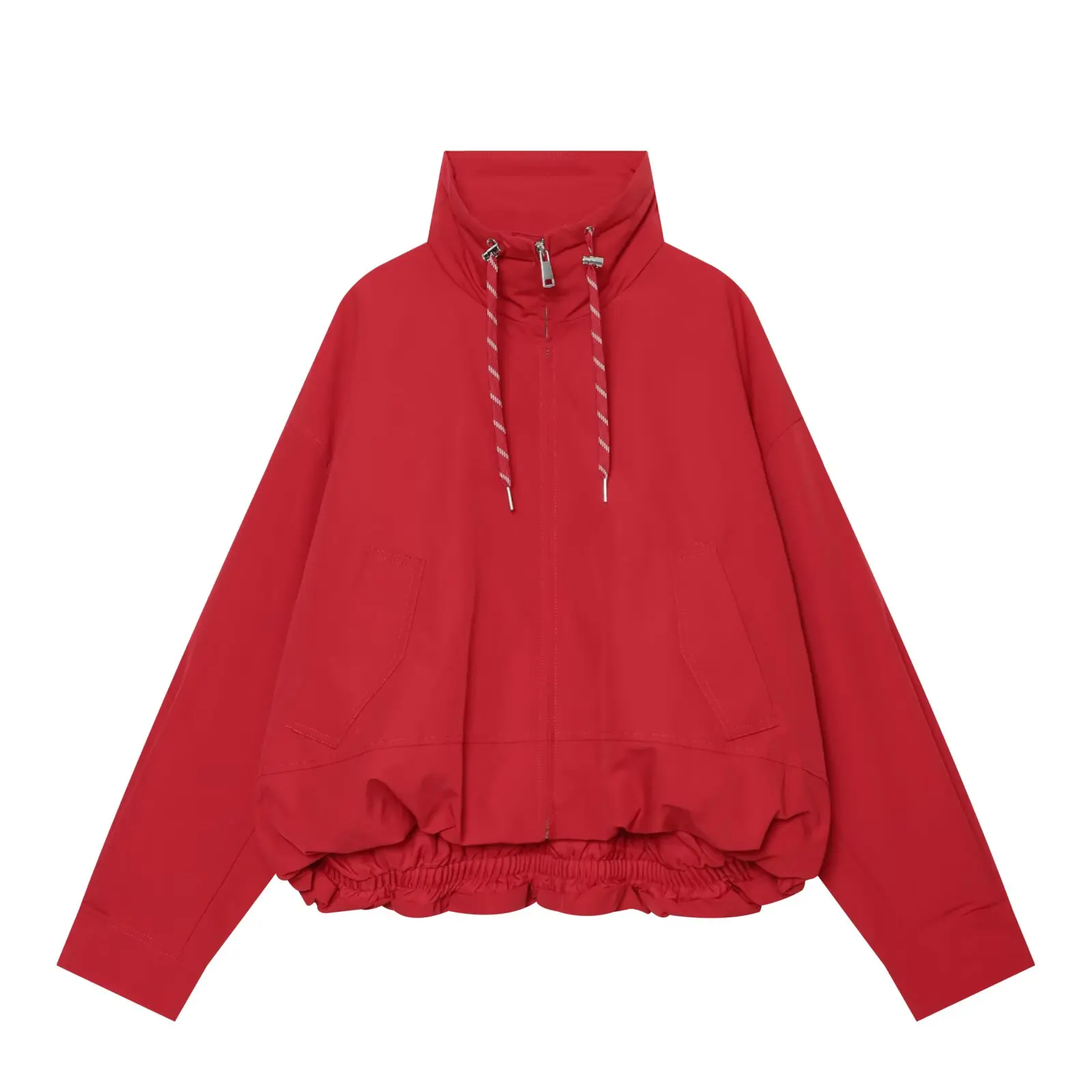 Water-Resistant Cotton Jacket Women's Fashion Casual Style Autumn New Arrival Polyester Fabric Zipper Closure Short Coat