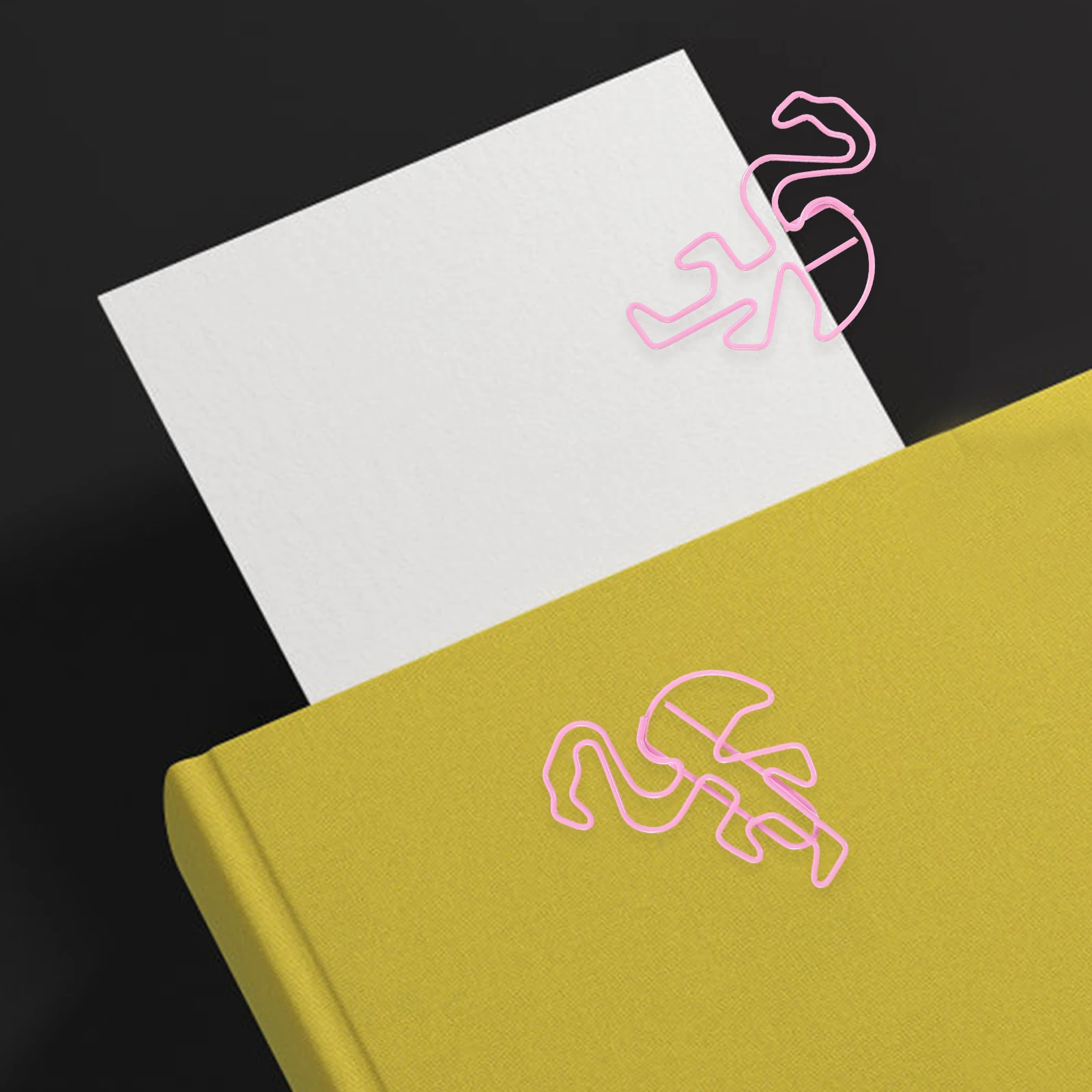 15Pcs Metal Paper Clips Creative Shaped Small Paperclips for Office Files Documents Envelopes Bookmarks