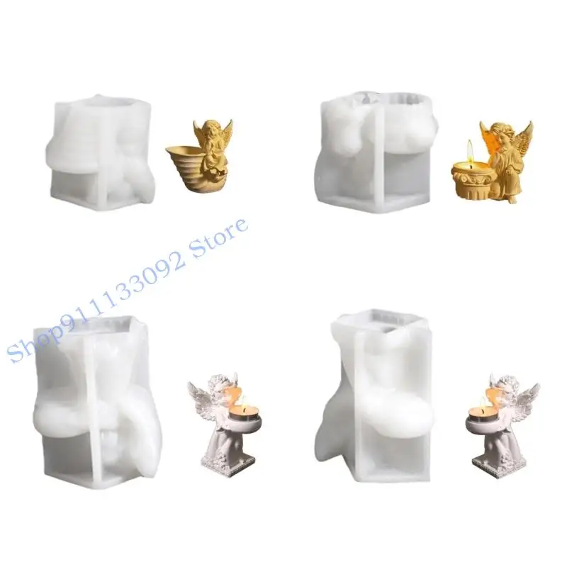 

H9ED Lovely Figurine Angelic Silicone Mould for Desserts and Craft