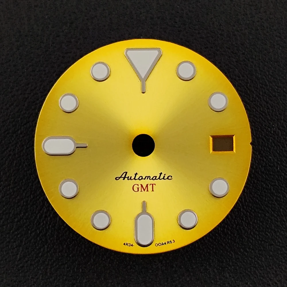NH34/NH35 dial SKX007 dial custom logo dial men's watch green luminous dial suitable for NH34 NH35 movement watch accessories