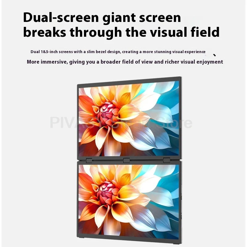 شاشة محمولة 14-18.5 بوصة 2.5K لألعاب الكمبيوتر شاشة مزدوجة PS5 شاشة تمديد خارجية 120 هرتز معدل تحديث IPS لوحة العرض