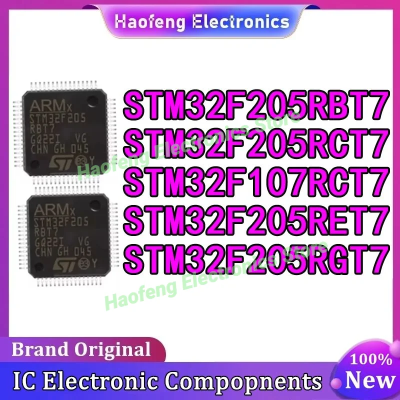 

STM32F107RCT7 STM32F205RBT7 STM32F205RCT7 STM32F205RET7 STM32F205RGT7 STM32F107 STM32F205 STM32F STM32 IC MCU Чип LQFP-64