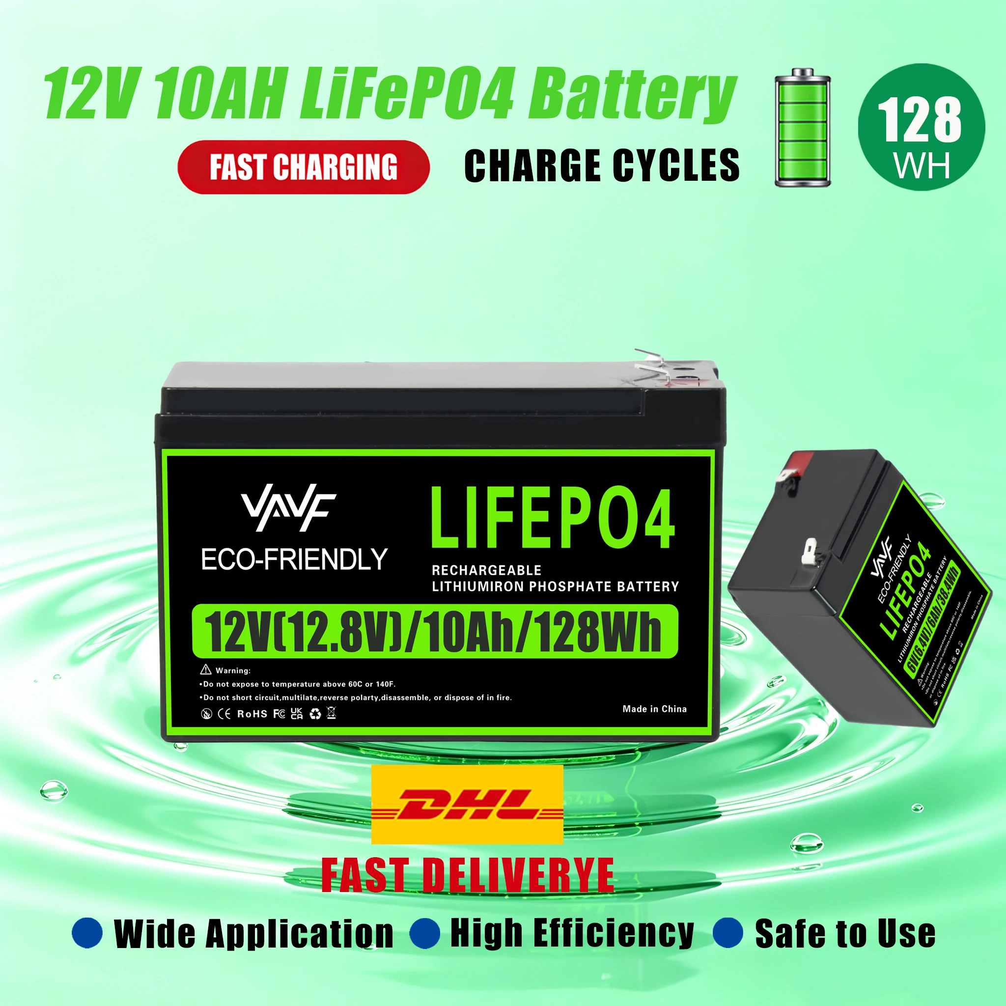 

LiFePO4 Battery 12V 10000mAh with Built-in BMS✨4000+CyclesPerfect for Solar Power Systems,RVs,Marine Vessels,Off-Road Trips
