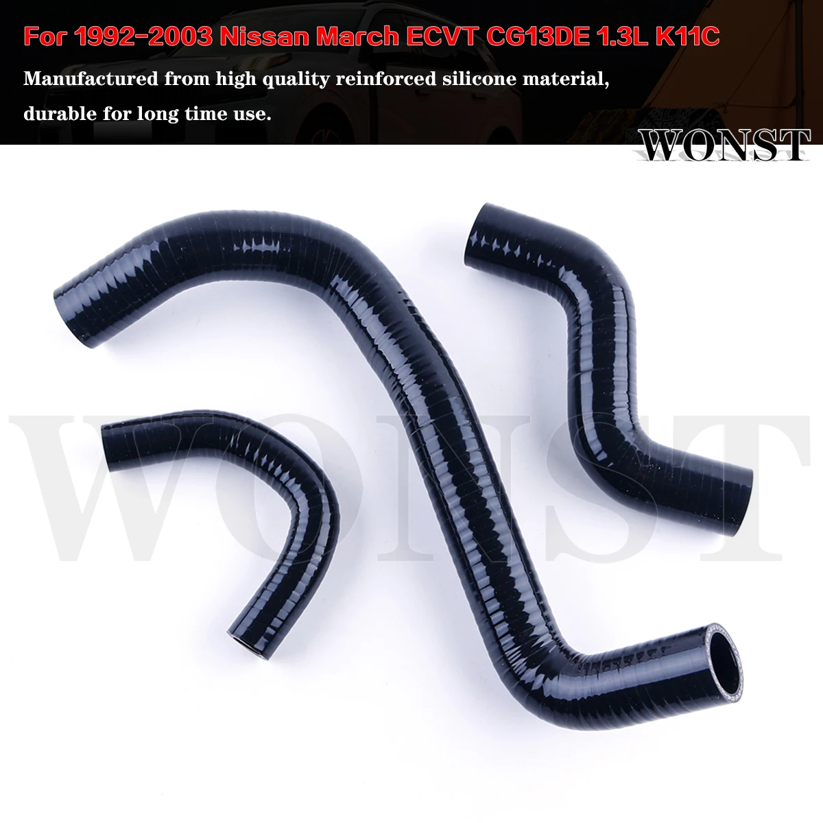 

Комплект из 3 силиконовых шлангов радиатора для Nissan March ECVT CG13DE 1.3L K11C 1992-2003 годов выпуска (1993, 1994, 1995, 1996, 1997, 1998)
