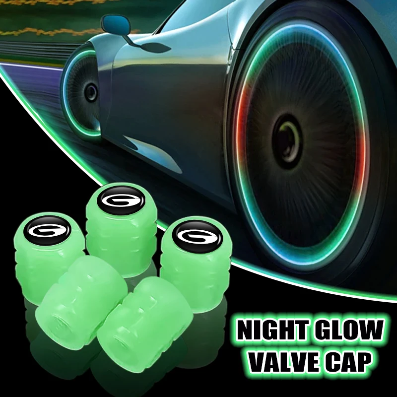 Car Fluorescent Green Glowing Luminous Valve Stem Caps For GAC MOTOR Aion S Trumpchi Aion S GS3 GS4 GS5 GS8 GA4 GA6 Aion Y