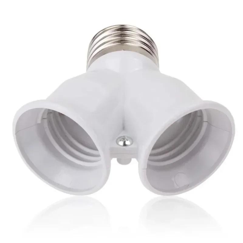 Screw E27 LED Base Light Lamp Bulb Socket E27 To 2-E27 Splitter Adapter Lamp Holder E27 Socket Bulb Holder