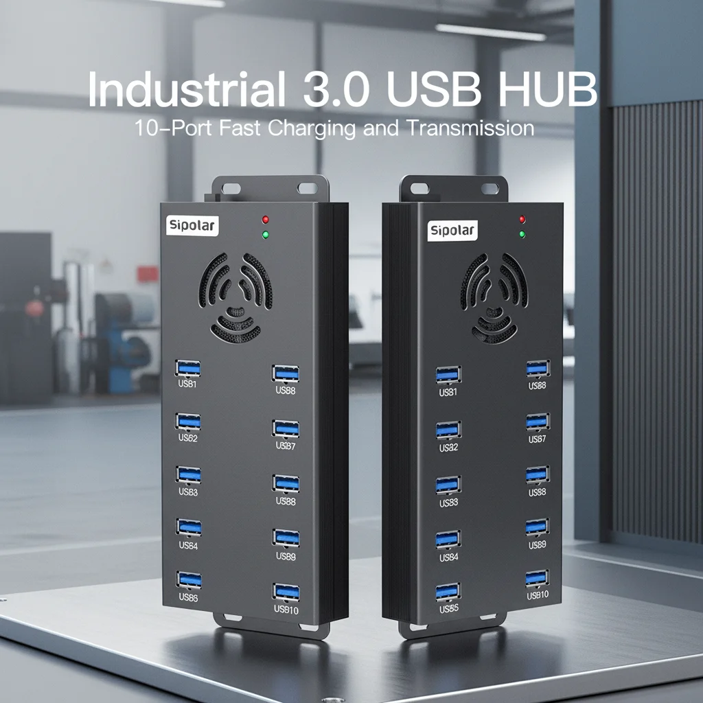 

Sipolar A-423 10 Port Usb 3.0 Hub Splitter for Phone Accessories 2.1A Fast Speed Usb Hub 120W Tablet Charging Station