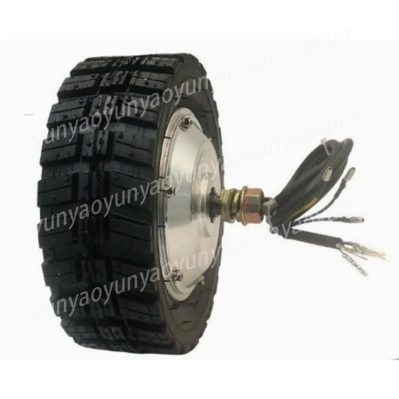 8 Inch Geared Hub Motor, Serrated Single Shaft Low Speed High Torque Brushless Motor for Robot Trolley
