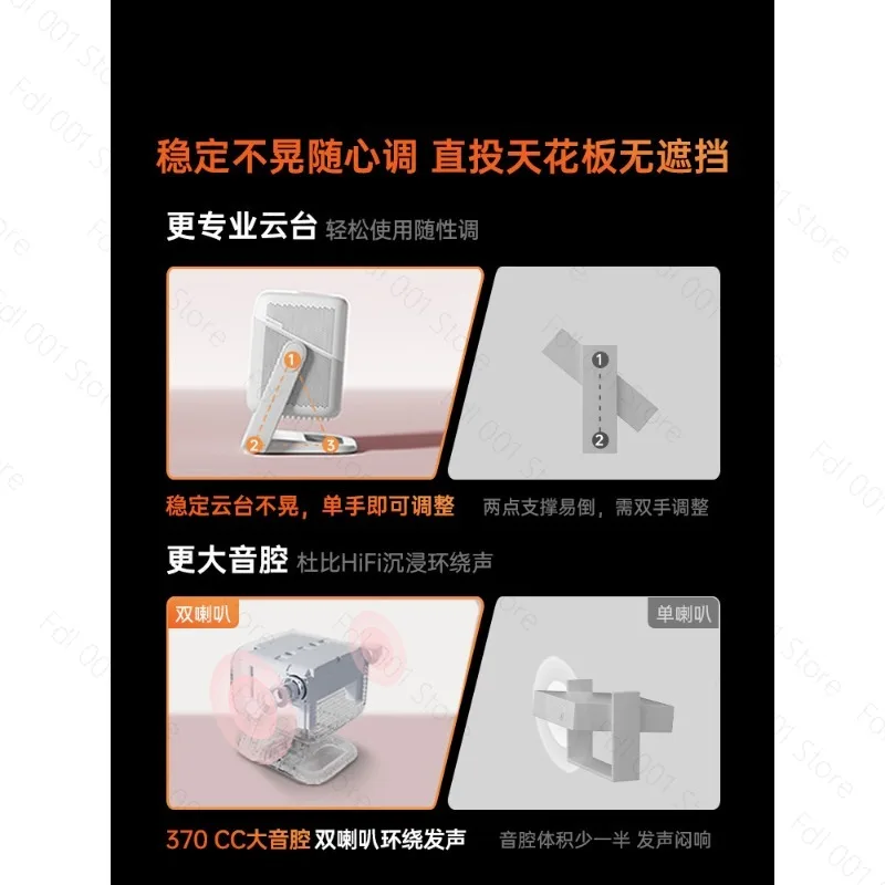 4K highlight version laser projector household can be connected to mobile phones government subsidized bedroom no curtain