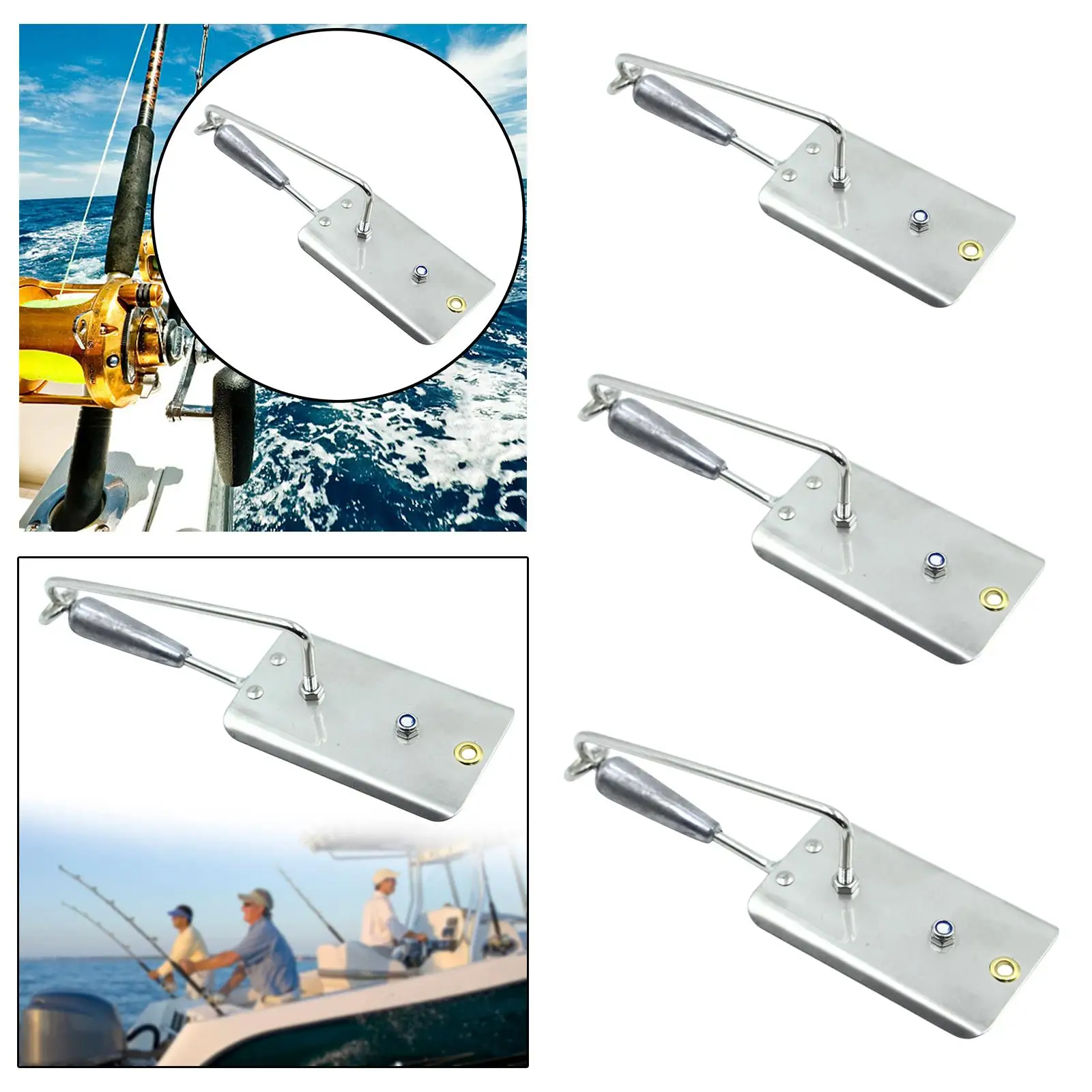 

Fishing Planer with Stainless Steel Blade Outdoor Downrigger Planer for Freshwater Saltwater Wahoo Boat Fishing Tuna Kingfish