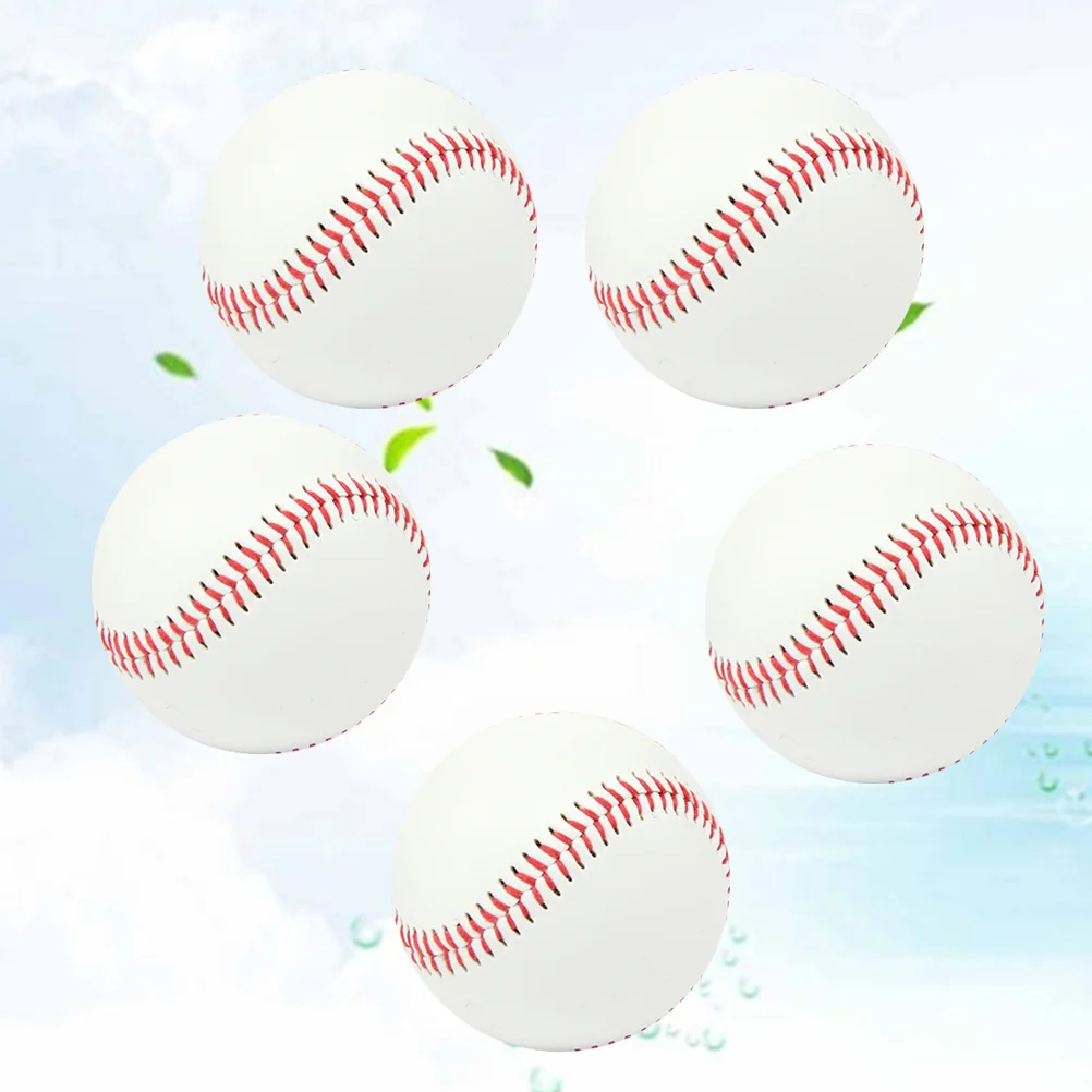 

5Pcs No.9 Baseball Training Ball Soft PU Foam Reduced Impact for Kids Teens Indoor Outdoor Practice Baseball Exercise Training
