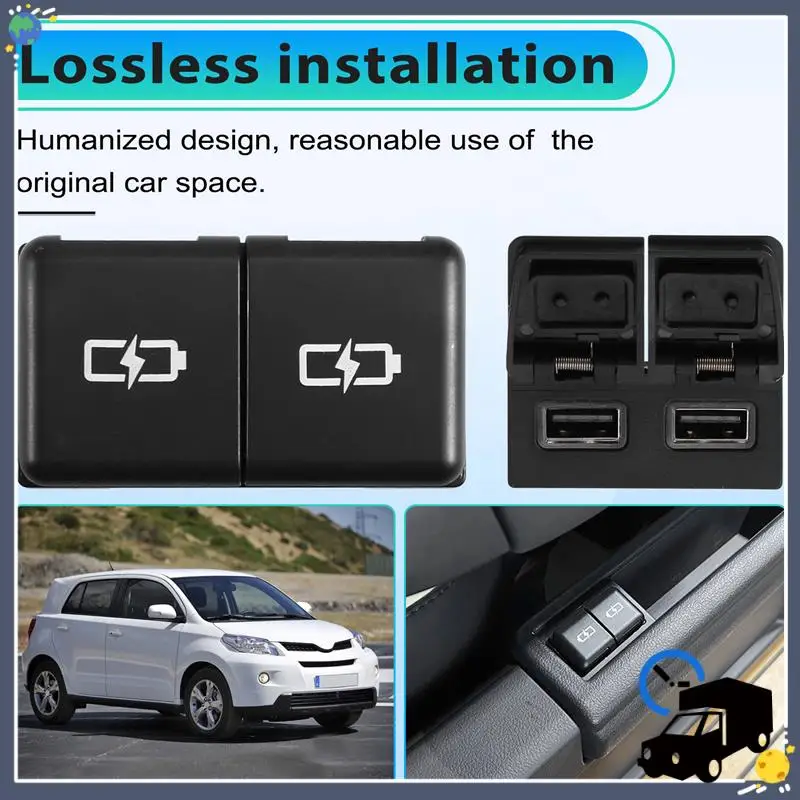 

Lasting 45W Double USB Charger For Toyota Senagria Lexus QC3.0 Fast Charge 85532-0R140 USB Charger Quick USB+USB