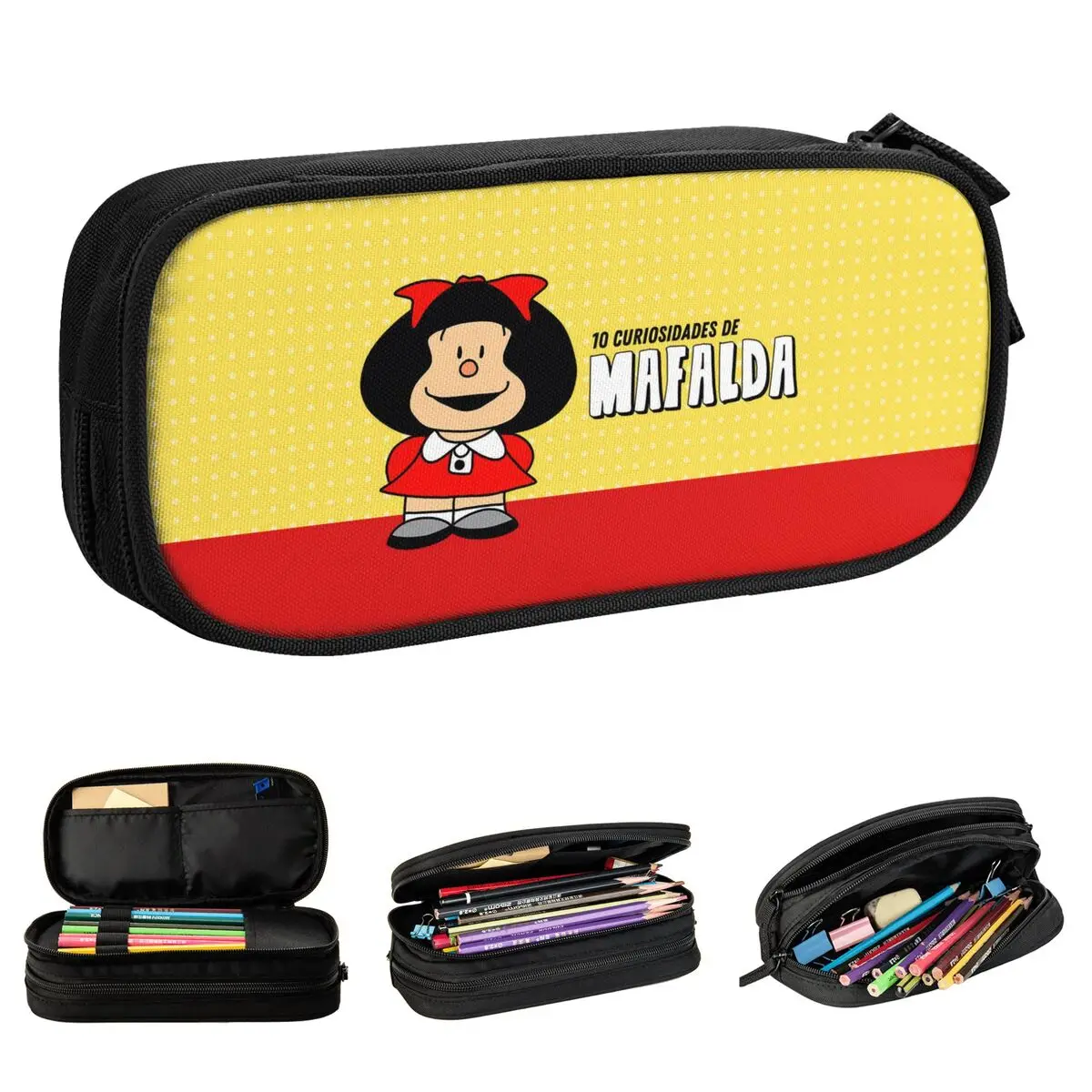 

Mafalda Amine пеналы милый Kawaii мультфильм держатель для ручек сумка для детей большая вместимость для студентов школьные подарки пенал