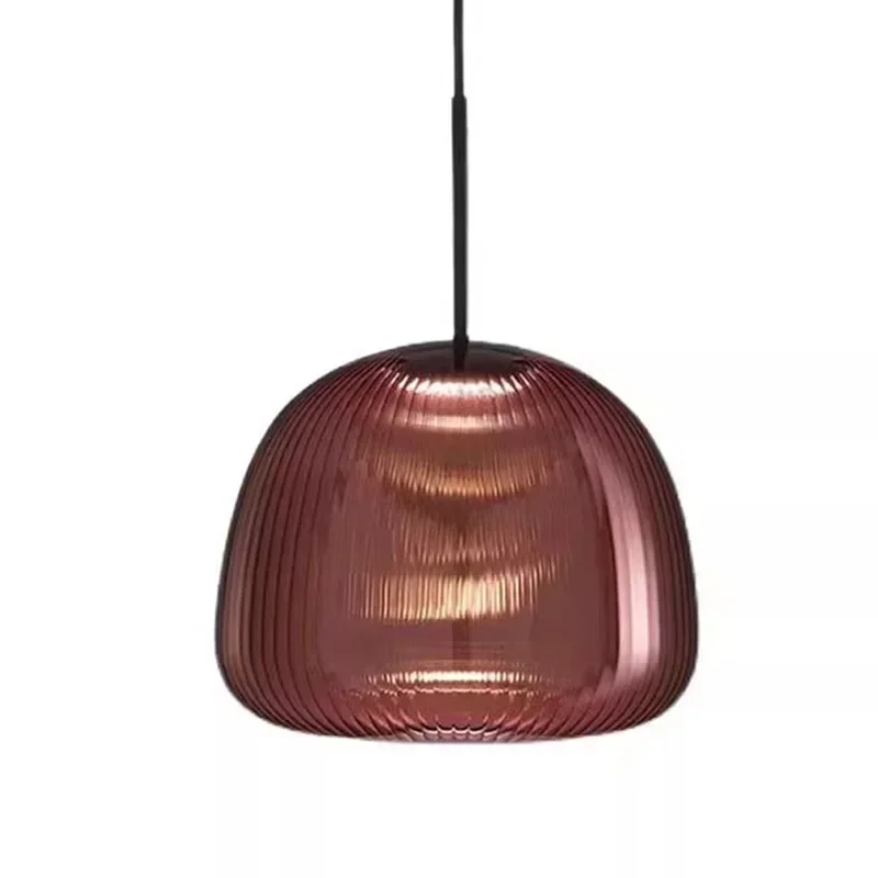 Imagem -06 - Nórdico Vidro Luzes Pingente Suspensão Luminária Led Lâmpadas de Cabeceira Quarto Sala de Jantar Loft Cabeceira Home Decor Pendurar Lâmpada