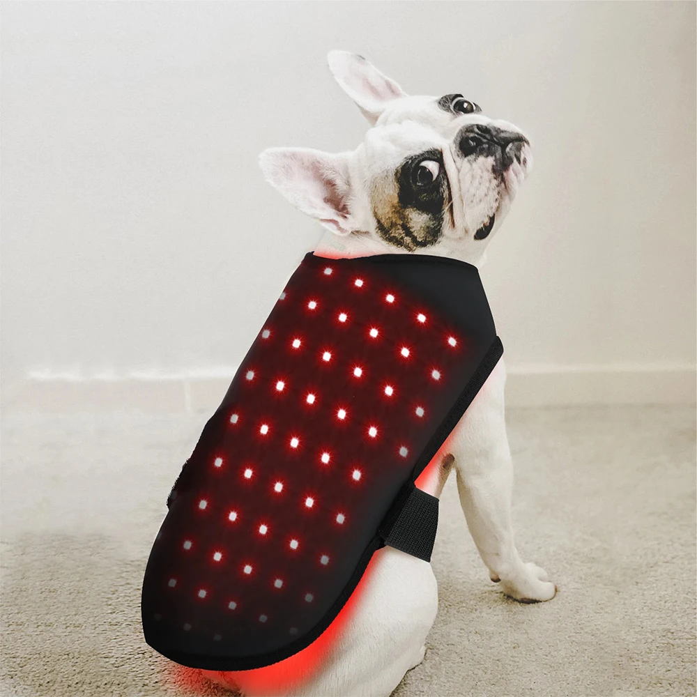 LED Red Infrared Light Dog Clothes Animal pain relief Therapy Wrap Belt Dog Coat for Pet back 660nm 850nm