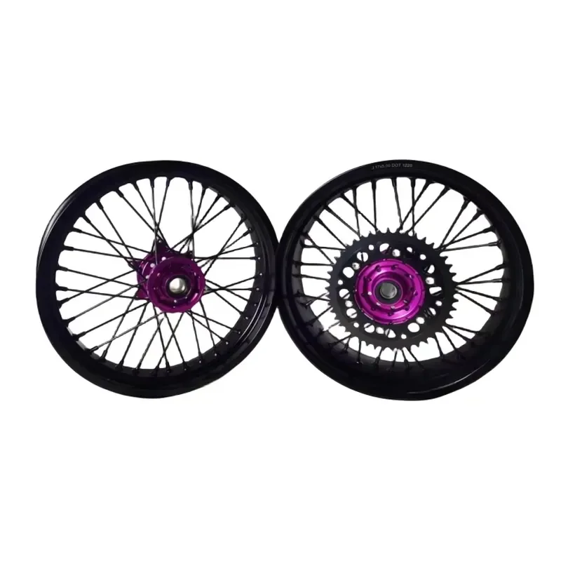 【Durable Practical Daria】 High Quality ULB 17inch Aluminum Alloy Anodized Supermoto Wheels Set for 125/250/450/530cc EXC SXF