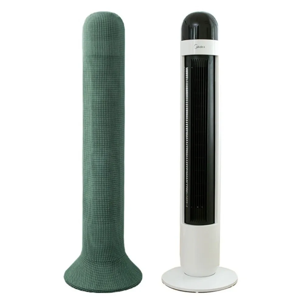 Thickened Protective Dust Cover Solid Color Anti Dust Storage Fan Sleeve Elastic Cloth Tower Heater Cover For Electric Tower Fan