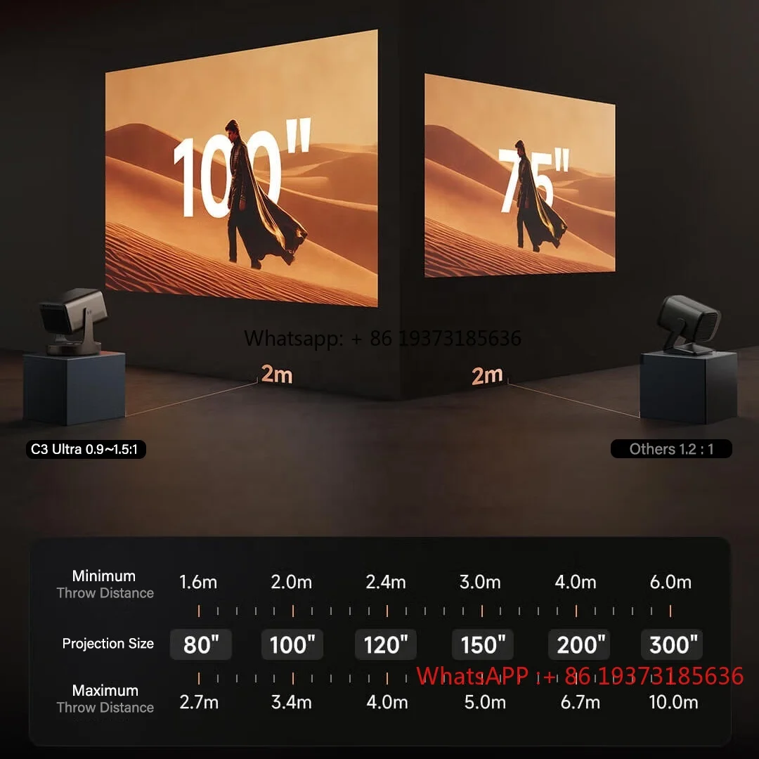 جهاز عرض Hisense Vidda C3 Ultra 4K الجديد - جهاز عرض ثلاثي RGB - Cinema Tech 1.67x Zoom HDR10+ 3200 ANSI Lumens للمسرح المنزلي #4