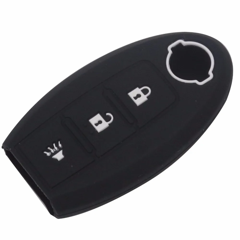 jingyuqin Remote 3B Silicone Car Key Cover Case For Nissan Qashqai Skyline Juke Alissa X-Trail Keyless Micra Murano Juke Alissa