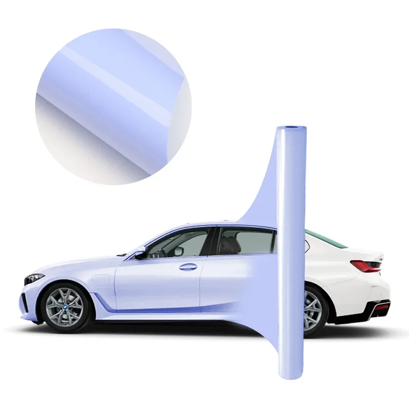 Film Pelindung Cat Mobil TPU PPF Self Healing dengan Teknik Dry Apply Heat, Warna Biru Gloss Tinggi, Tahun 2025