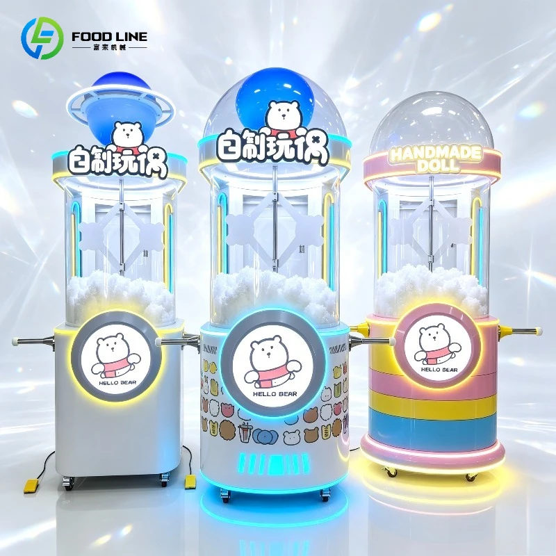 FL wholesale Custom logo Build a Bear Stuffing Machine Stuffed Toys Plush Filling Machine 110/220V 1 Year Warranty Customized