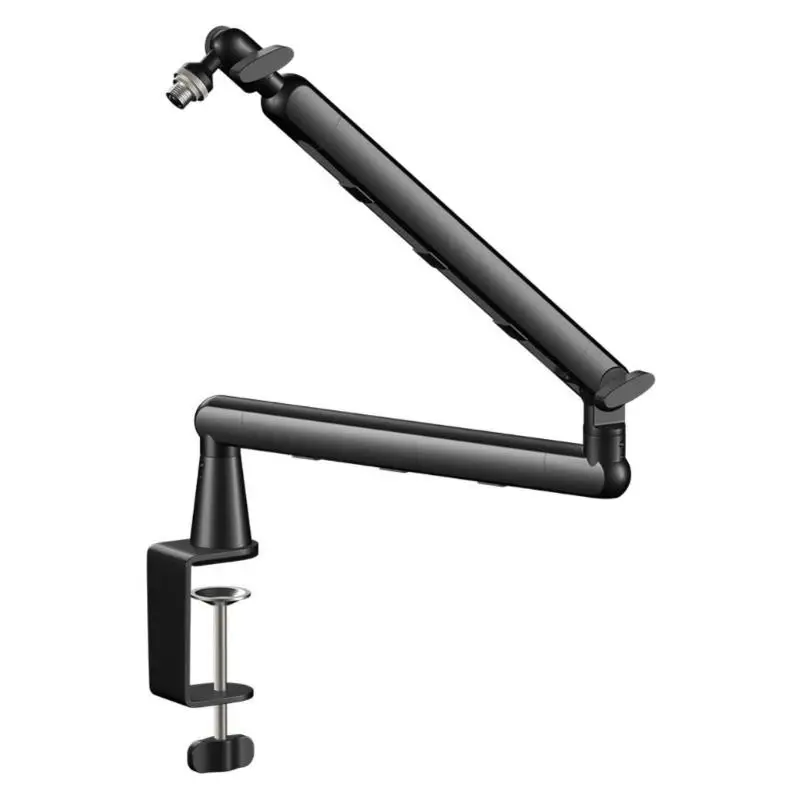 

652F Adjustable Boom Arm for Gaming Microphones Arm Stand with Heavy Duty Clamp 360 Degree Rotating Suspension Boom Mics Stand