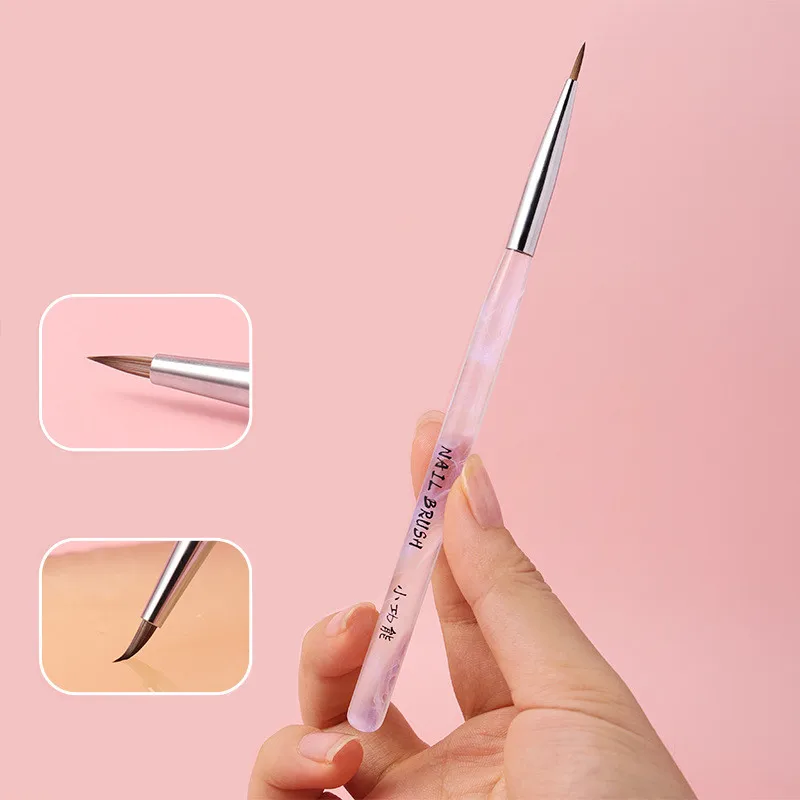 

1/3Pcs Transparent Handle Nail Liner Brush Nail Painting Pen Acrylic UV Gel Brushes Crystal Manicure Tool Nail Brush