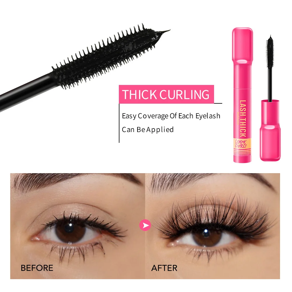 Mascara snello spazzolato styling arricciato impermeabile, resistente al sudore e senza sbavature