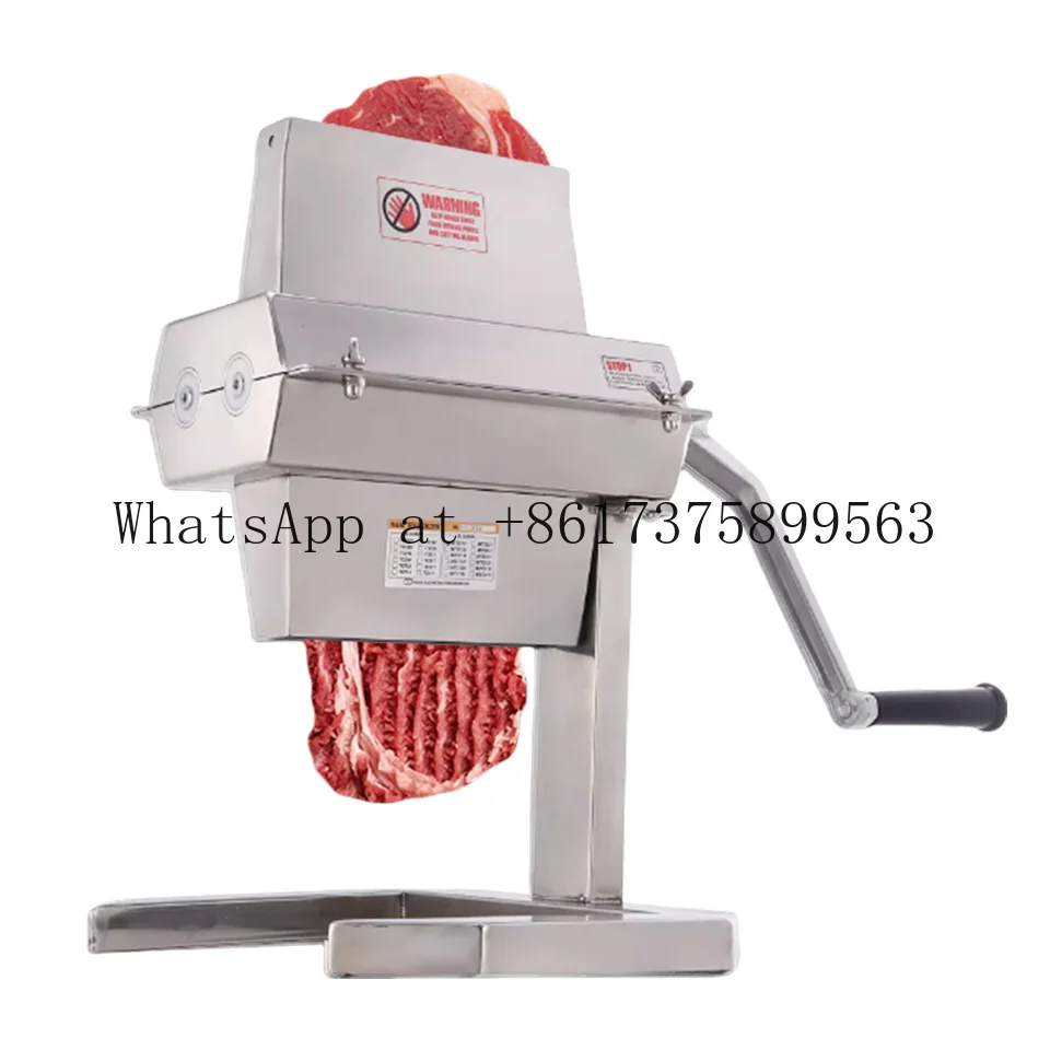 MTS737 Heavy Commercial Manual Meat Tenderizer Machine Stainless Steel Kitchen Appliance Enhanced Beef Texture