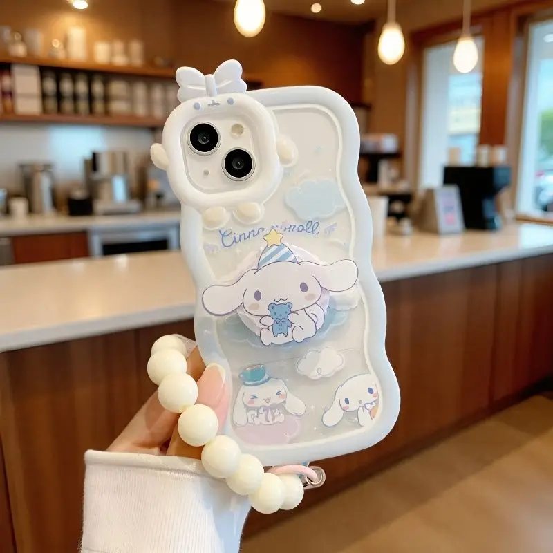

Kawaii Cinnamoroll with Bracelet Bracelet Phone Case Anime Fashion for IPhone 15 14 13 12 11 Pro Max XR XS MAX X 7