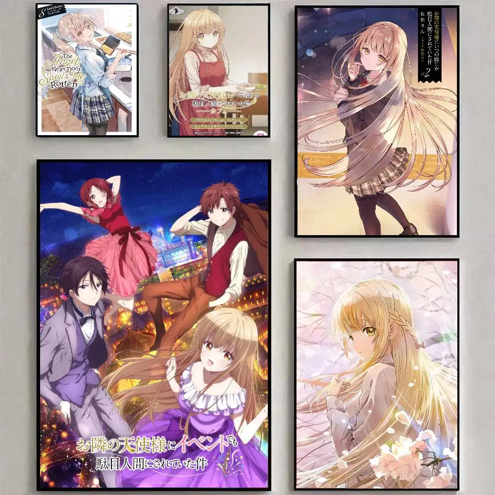 The Angel Next Door Spoils Me Rotten Anime Art Sticky Wall Waterproof Home Living Room Bedroom Bar Aesthetic Decoration