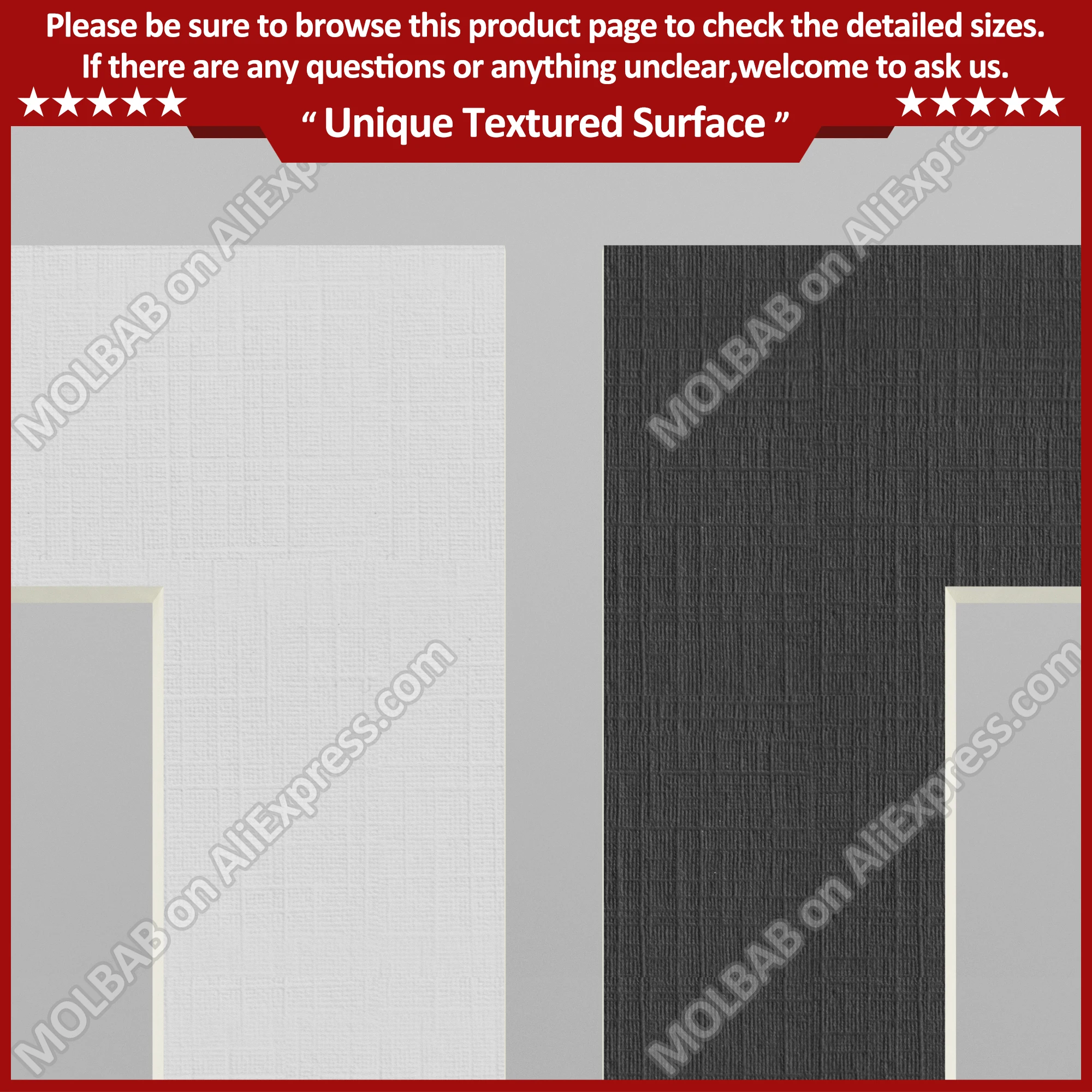 White/Black Photo Mats Rectangle/Oval/Square/Circle Paper Mounts For 6/7/8 inch Picture Frame Passepartouts 100PCS/Lot Wholesale