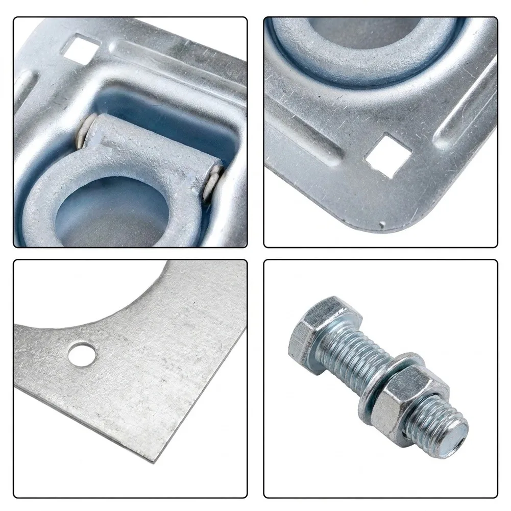 5000 lbs Recessed Flush Mount D Ring Tie Down Anchor Kit for Truck Bed Trailer Floor Van Cargo Area Secure Lashing