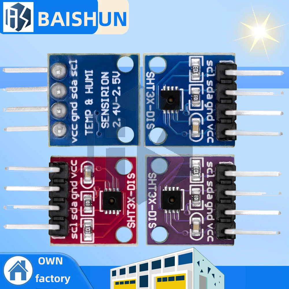 SHT30 SHT31 SHT35 temperature and humidity sensor module I2C communication numeric wide voltage