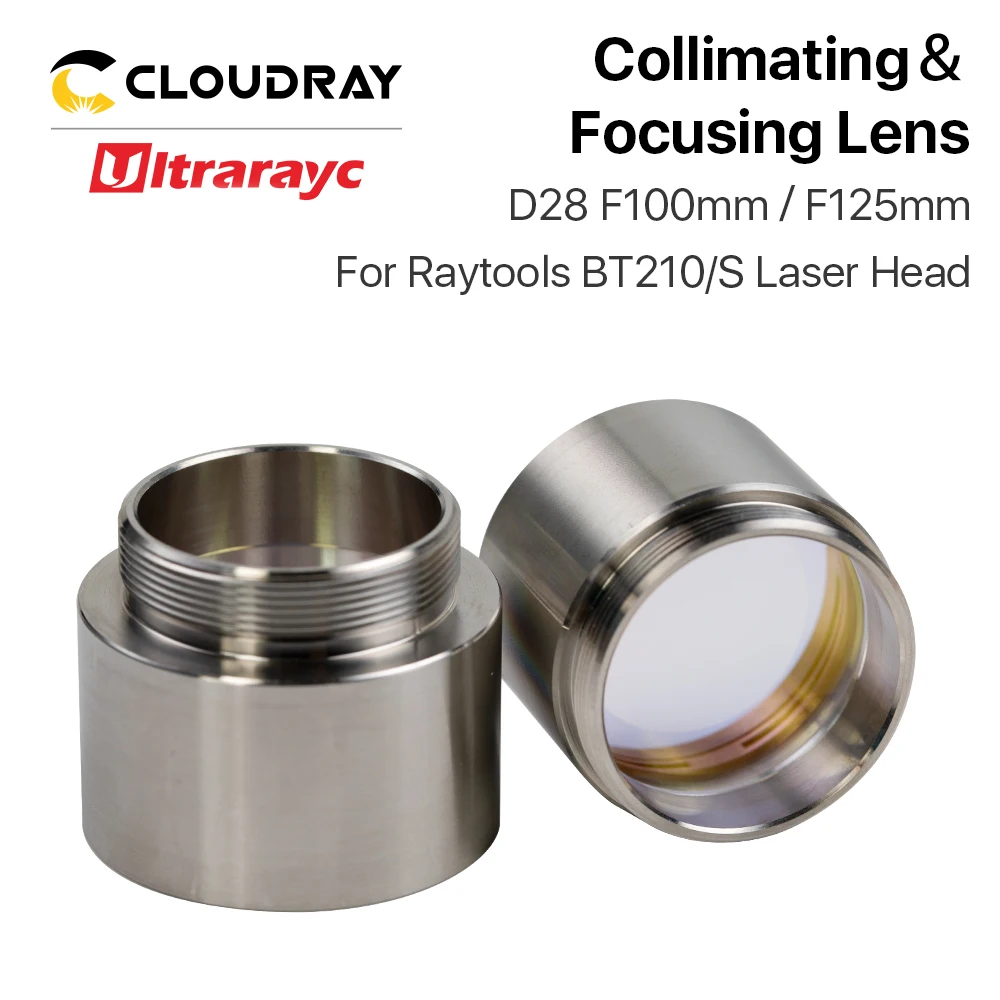 

D28 F100 F125mm Collimating & Focusing Lens with Holder for BT210S Cutting Head on Fiber Laser Cutting Machine