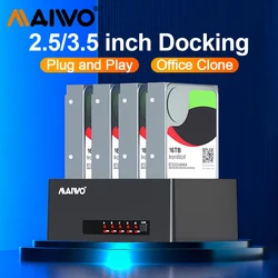MAIWO 4 Bay Hard Drive Enclosure USB3.0 HDD Enclosure Support 2.5