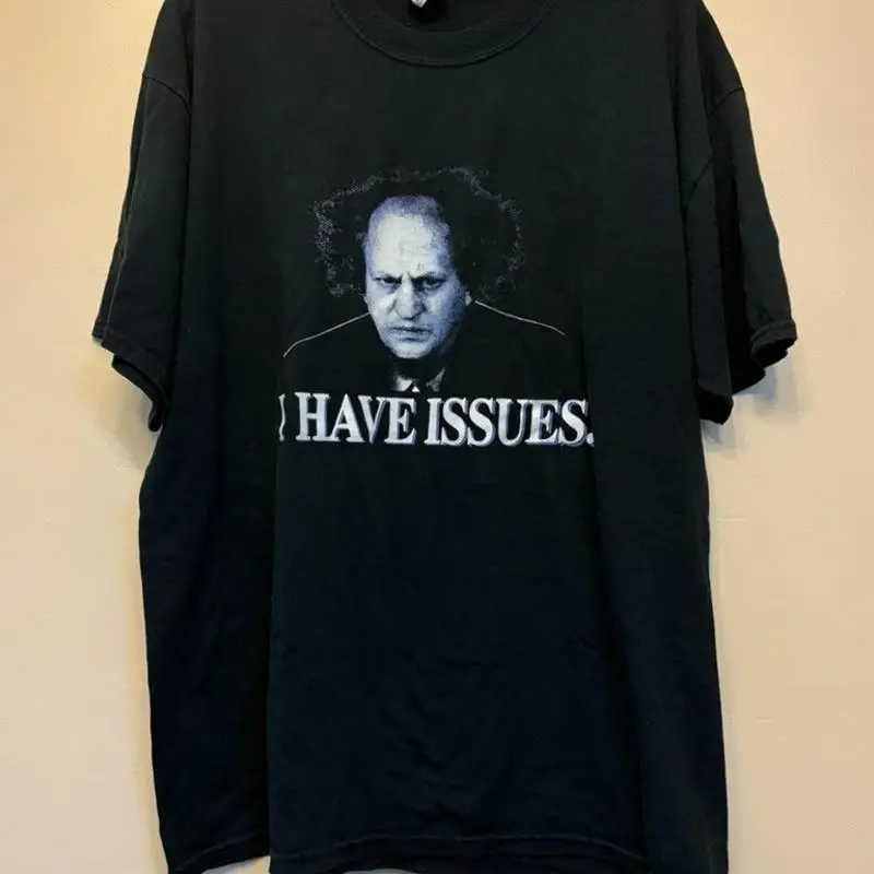 

Винтажная футболка Y2K The Three Stooges «I Have Issues» для взрослых, черная футболка с рисунком XL